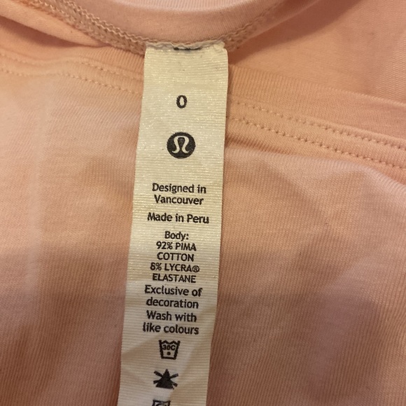 Lululemon long sleeve light pink top - Picture 4 of 4